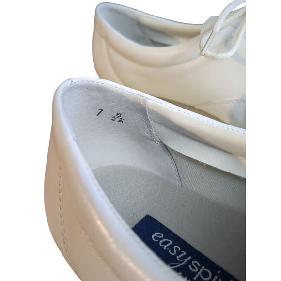 Easy Spirit Womens Anti- Gravity Closed Toe Oxfords White Leather 7B comfort - Picture 5 of 10